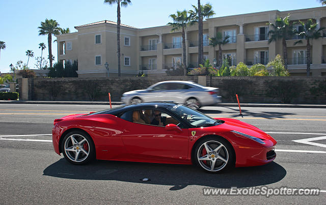 Ferrari 458 Italia spotted in Newport Beach, California