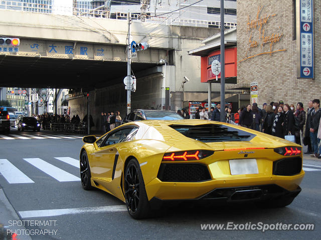 Lamborghini Aventador spotted in Osaka, Japan