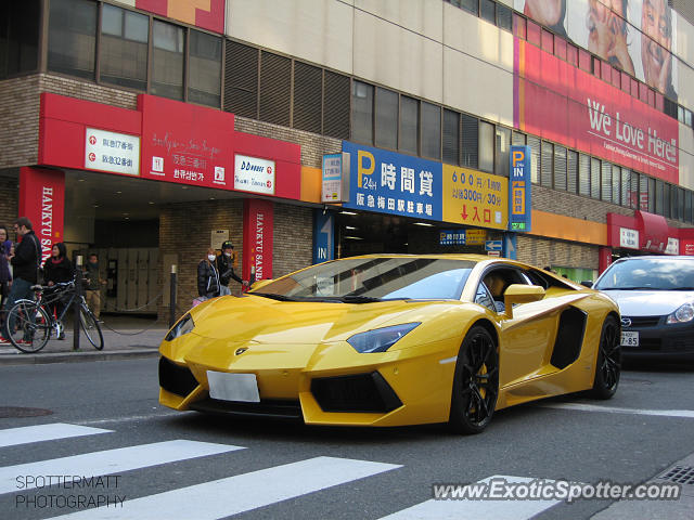Lamborghini Aventador spotted in Osaka, Japan