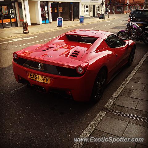 Ferrari 458 Italia spotted in Ipswich, United Kingdom