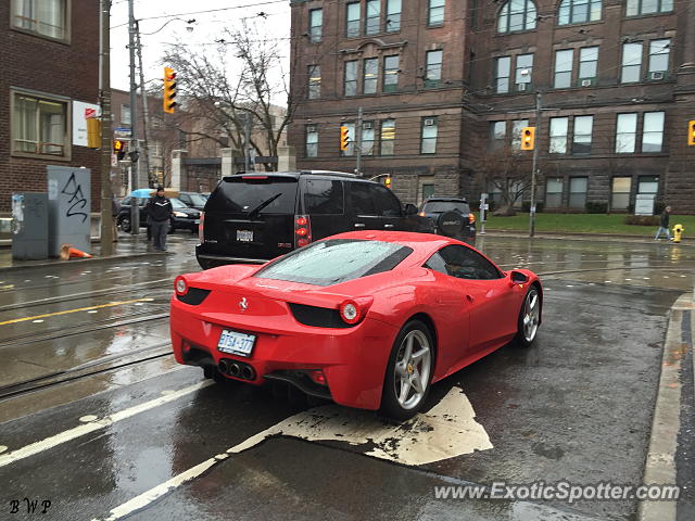 Ferrari 458 Italia spotted in Toronto, Canada