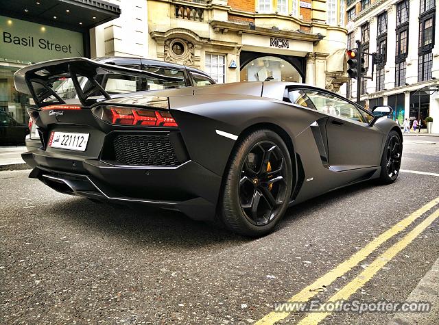 Lamborghini Aventador spotted in London, United Kingdom