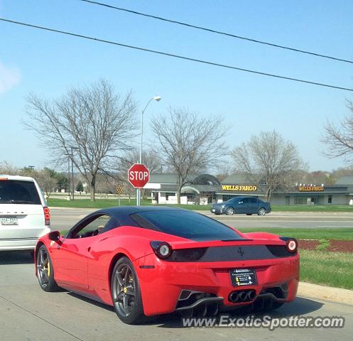 Ferrari 458 Italia spotted in West Des Moines, Iowa