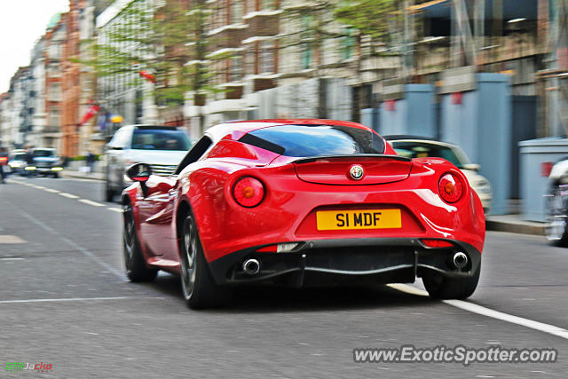 Alfa Romeo 4C spotted in London, United Kingdom