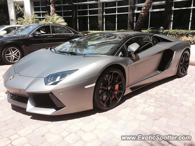 Lamborghini Aventador spotted in South Beach, Florida