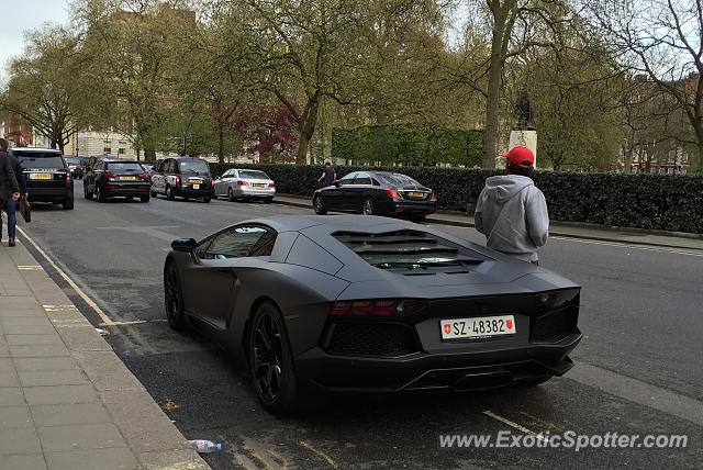 Lamborghini Aventador spotted in London, United Kingdom
