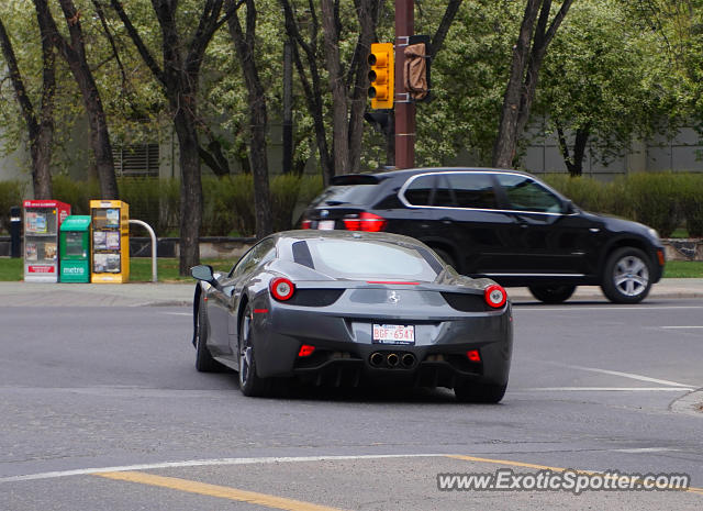Ferrari 458 Italia spotted in Calgary, Canada
