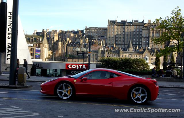 Ferrari 458 Italia spotted in Edinburgh, United Kingdom
