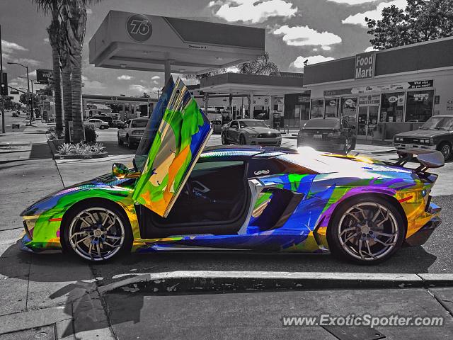Lamborghini Aventador spotted in Tarzana, California
