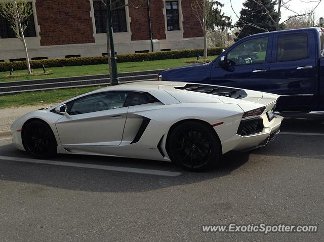 Lamborghini Aventador spotted in Birmingham, Michigan