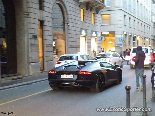 Lamborghini Aventador spotted in Milano, Italy
