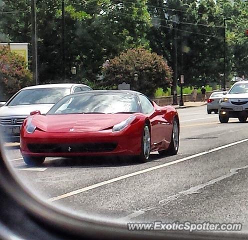 Ferrari 458 Italia spotted in Chattanooga, Tennessee