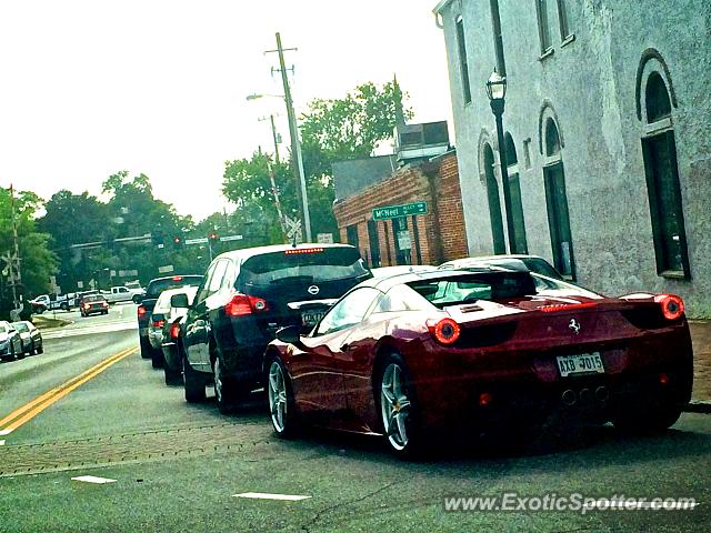 Ferrari 458 Italia spotted in Marietta, Georgia