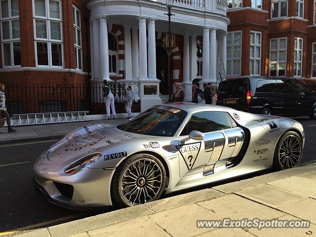 Porsche 918 Spyder spotted in London, United Kingdom