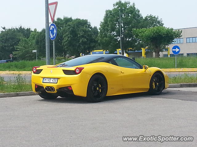 Ferrari 458 Italia spotted in Pordenone, Italy