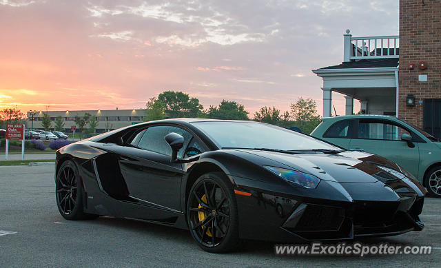 Lamborghini Aventador spotted in Bayside, Wisconsin