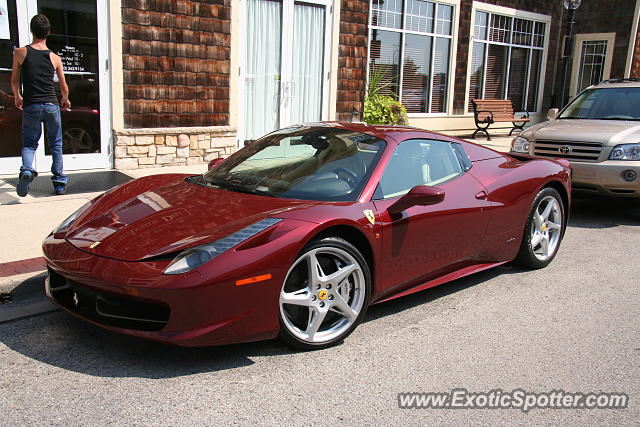 Ferrari 458 Italia spotted in Geneva, Illinois