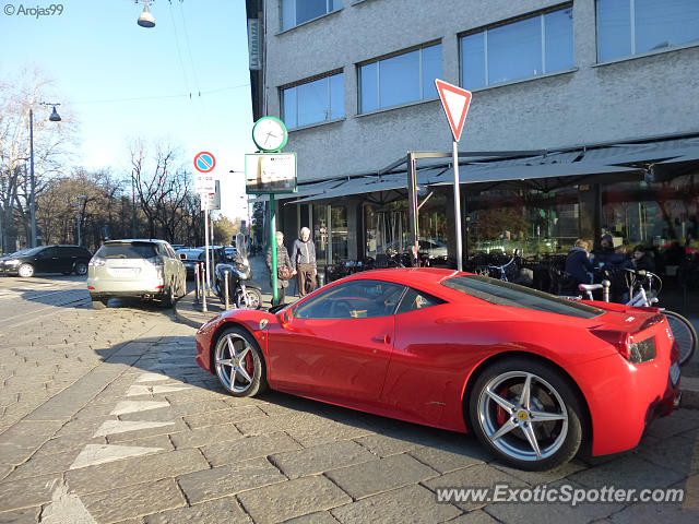 Ferrari 458 Italia spotted in Milano, Italy