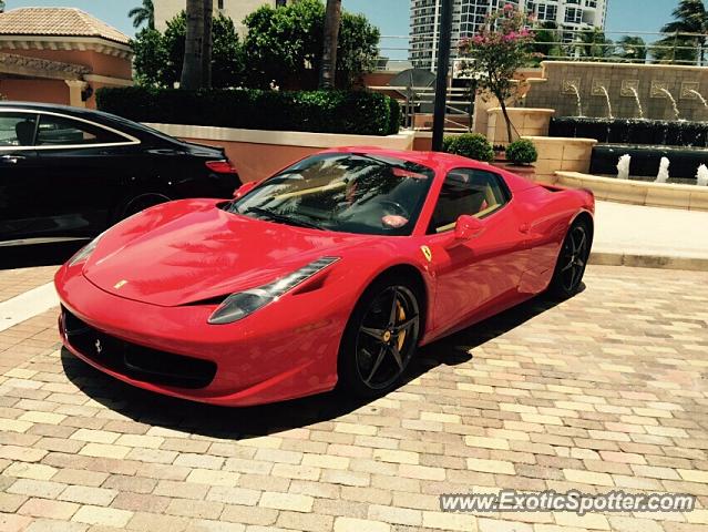 Ferrari 458 Italia spotted in Sunny Isles, Florida