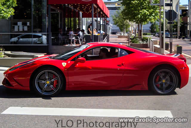 Ferrari 458 Italia spotted in Cherry Creek, Colorado
