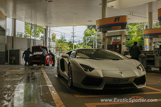 Lamborghini Aventador spotted in São Paulo, Brazil