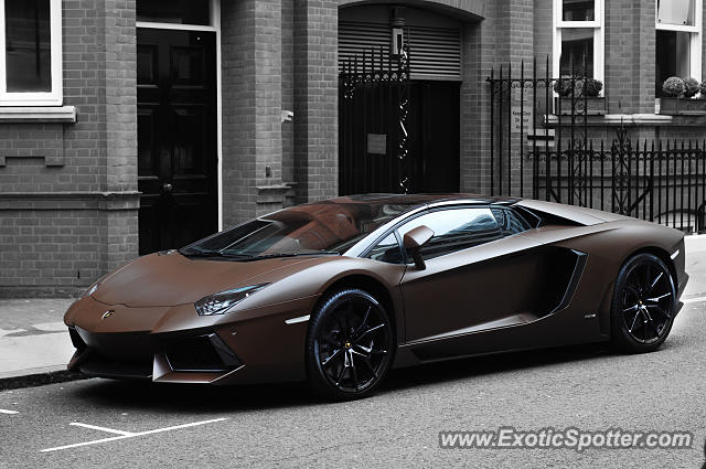 Lamborghini Aventador spotted in London, United Kingdom