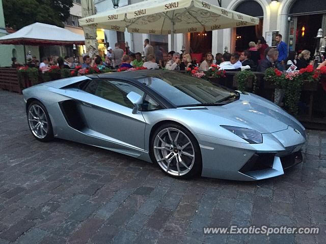 Lamborghini Aventador spotted in Tallinn, Estonia