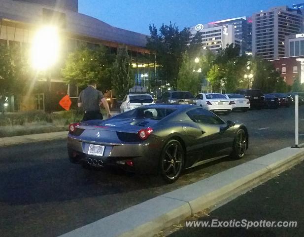 Ferrari 458 Italia spotted in Salt Lake City, Utah