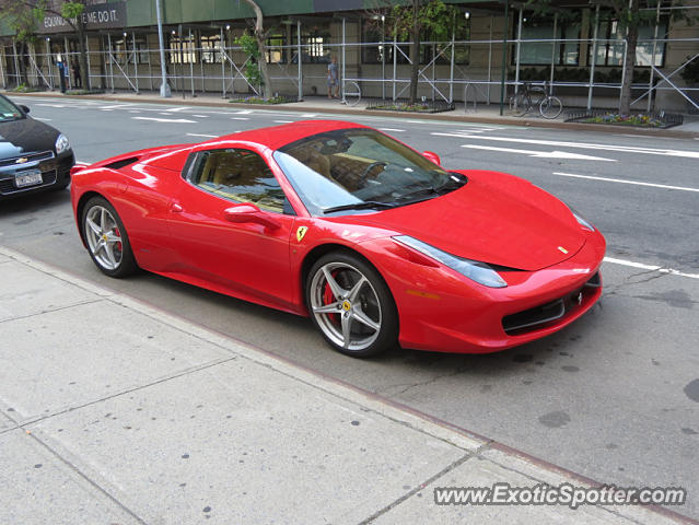 Ferrari 458 Italia spotted in NYC, New York