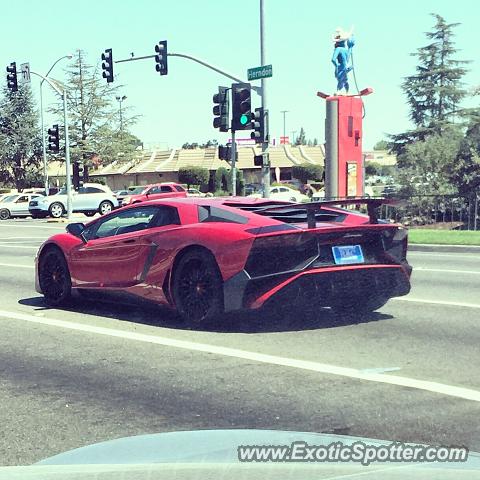 Lamborghini Aventador spotted in Fresno, California