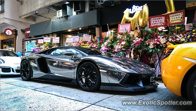 Lamborghini Aventador spotted in Hong Kong, China