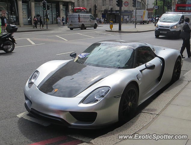 Porsche 918 Spyder spotted in London, United Kingdom