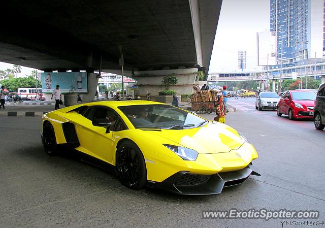 Lamborghini Aventador spotted in Jakarta, Indonesia