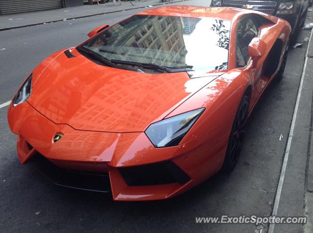 Lamborghini Aventador spotted in Manhattan, New York