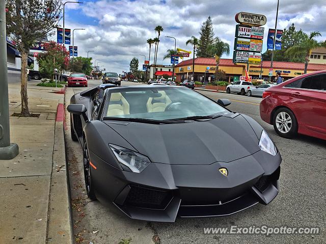 Lamborghini Aventador spotted in Woodland Hills, California