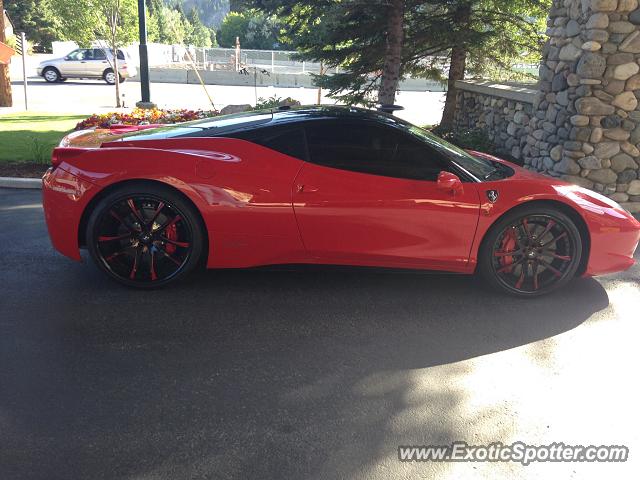 Ferrari 458 Italia spotted in Sun Valley, Idaho