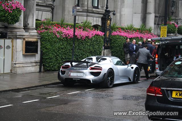 Porsche 918 Spyder spotted in London, United Kingdom