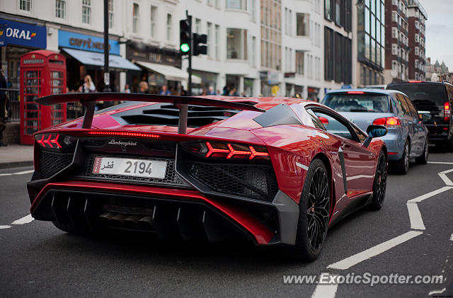 Lamborghini Aventador spotted in London, United Kingdom