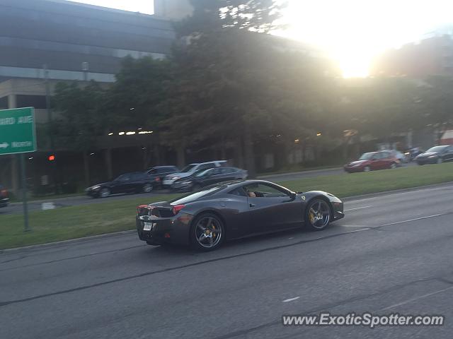 Ferrari 458 Italia spotted in Birmingham, Michigan