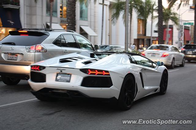 Lamborghini Aventador spotted in Beverly Hills, California