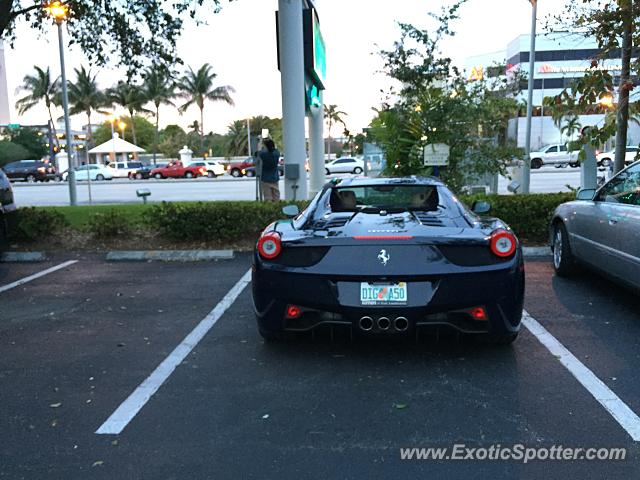 Ferrari 458 Italia spotted in Fort Lauderdale, Florida