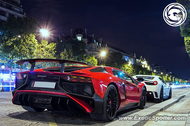 Lamborghini Aventador spotted in Paris, France
