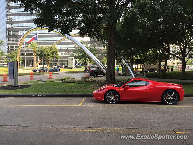 Ferrari 458 Italia spotted in Houston, Texas