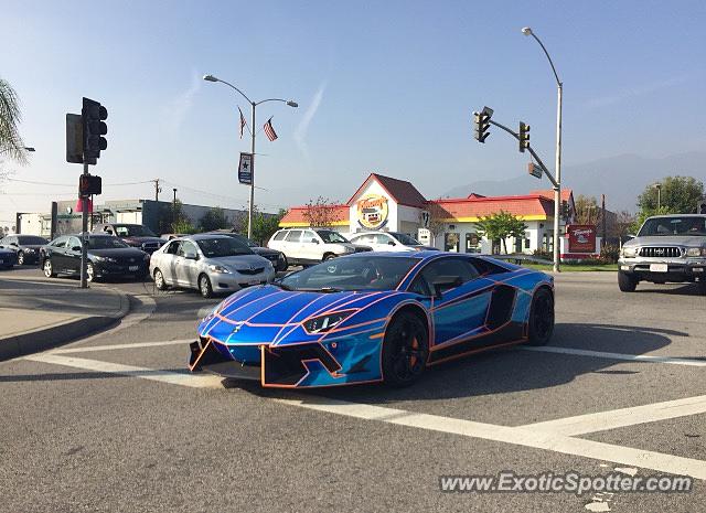 Lamborghini Aventador spotted in Monrovia, California