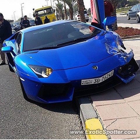 Lamborghini Aventador spotted in Kuwait city, Kuwait