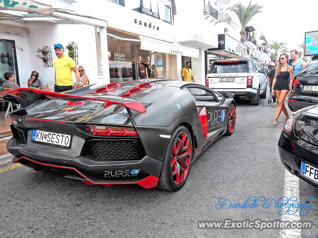 Lamborghini Aventador spotted in Puerto Banus, Spain