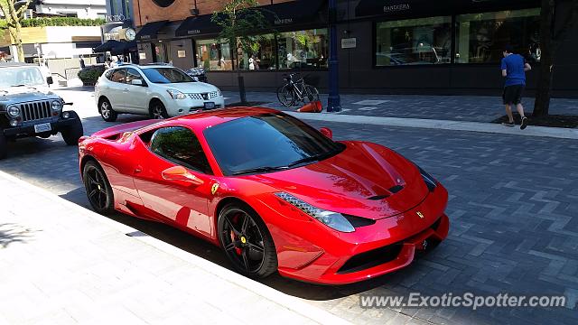 Ferrari 458 Italia spotted in Toronto Ontario, Canada