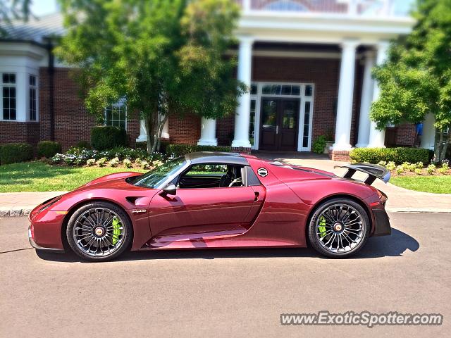 Porsche 918 Spyder spotted in Bedminster, New Jersey