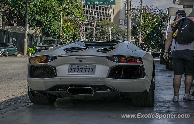 Lamborghini Aventador spotted in São Paulo, Brazil