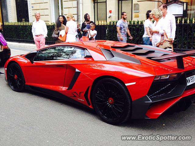 Lamborghini Aventador spotted in Paris, France